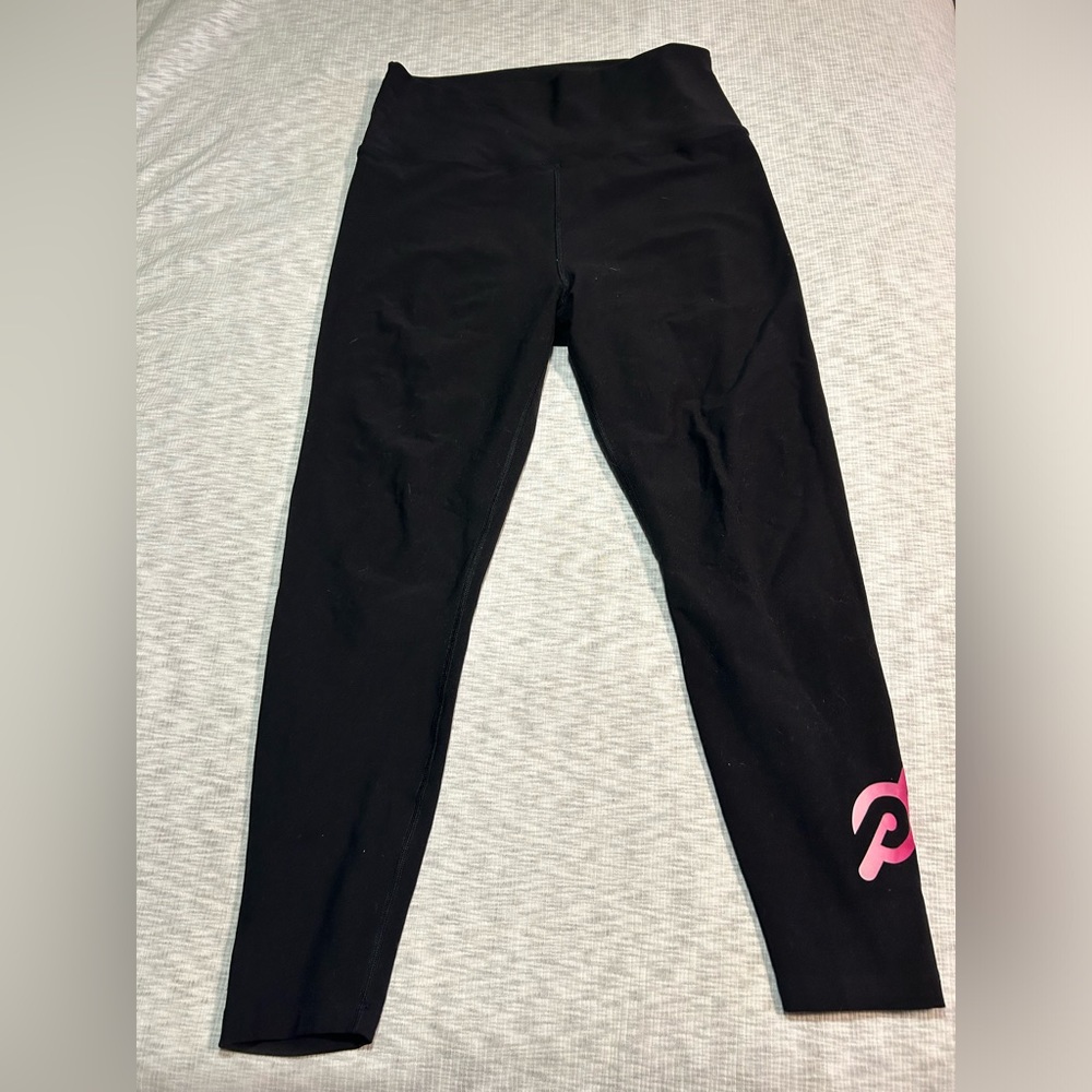 Peloton Leggings Women’s XL Black With Big Pink Logo